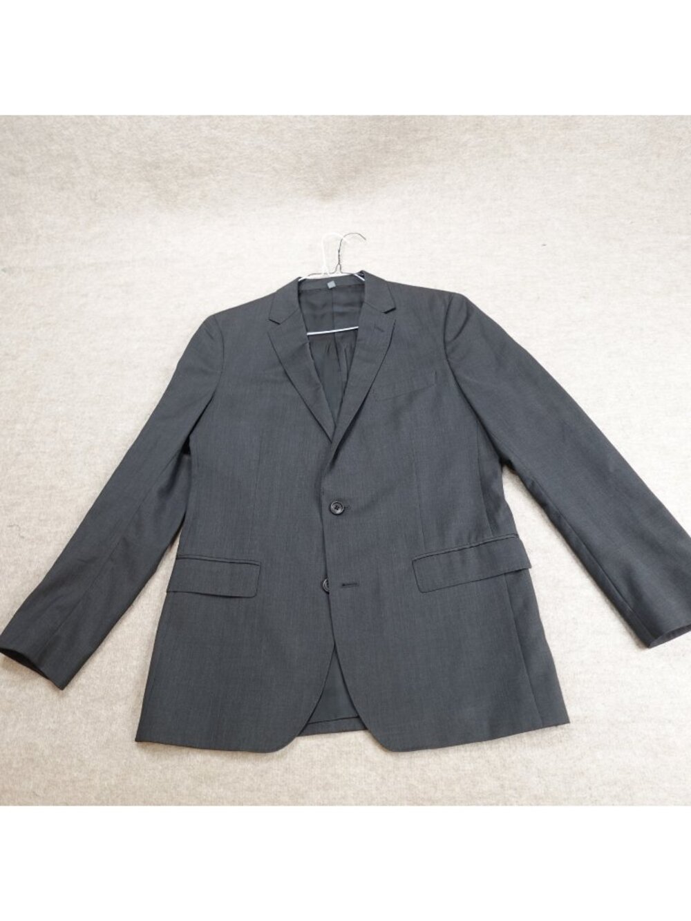 Bonobos Blazer 40R Gray Solid 2 Button Standard Fit Double Vent Marzotto